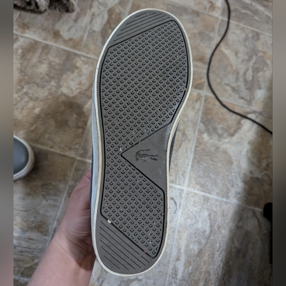 Men's Grey Lacoste Tennis Shoes - Picture 9 of 16